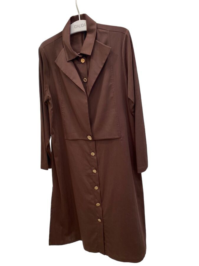T24Y-3006 Gold Buttoned Poplin Long Shirt - 6