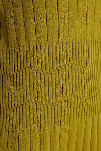 Kalın Fitilli Manşet Detaylı Tunik Olive - 9