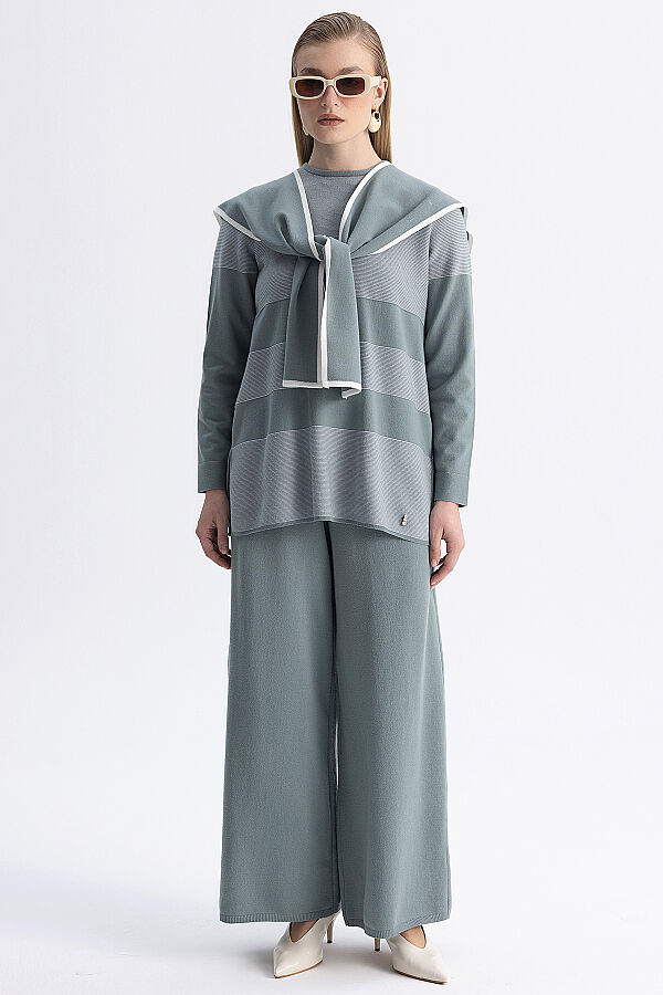 Kontrast Renkli Touch Me Tunik Mint - 1
