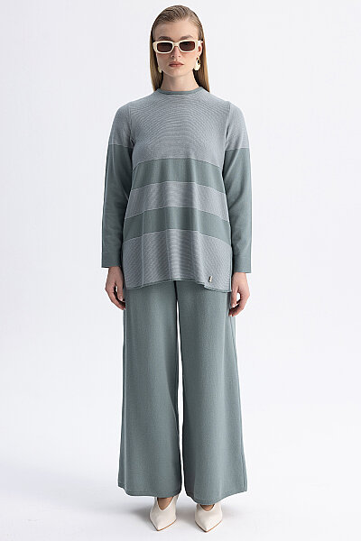 Kontrast Renkli Touch Me Tunik Mint - 5