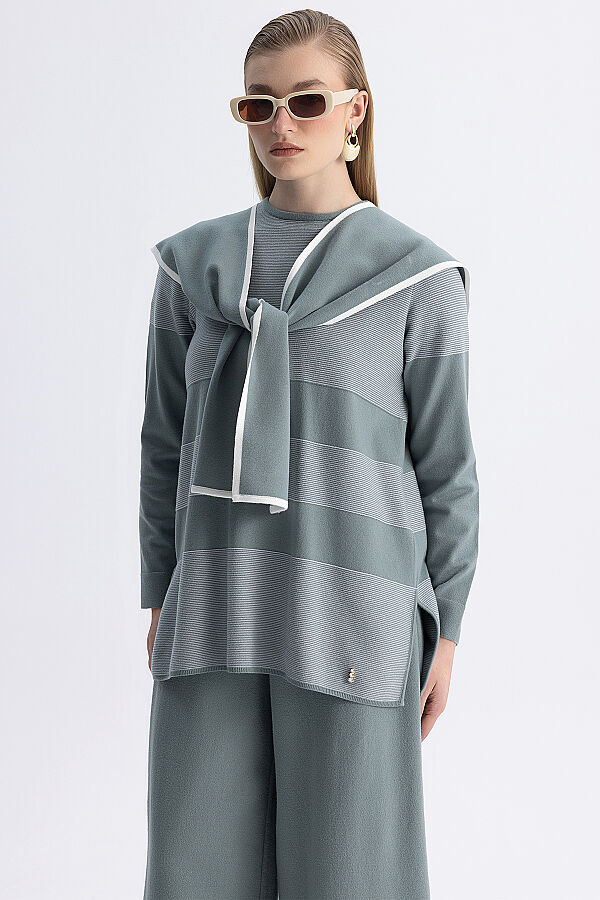 Kontrast Renkli Touch Me Tunik Mint - 7