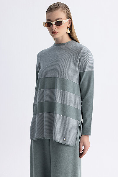 Kontrast Renkli Touch Me Tunik Mint - 8