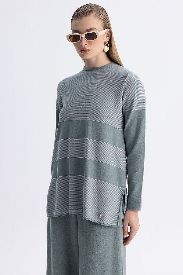 Kontrast Renkli Touch Me Tunik Mint - 8