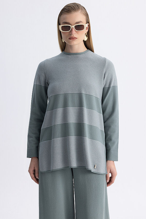 Kontrast Renkli Touch Me Tunik Mint - 9