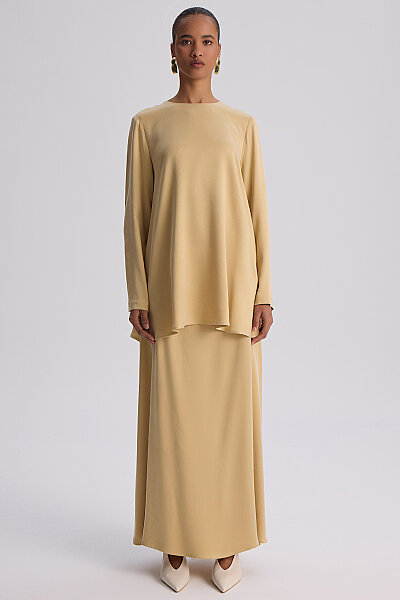 A Kesim Yuvarlak Yaka Şık Tunik Craft - 5