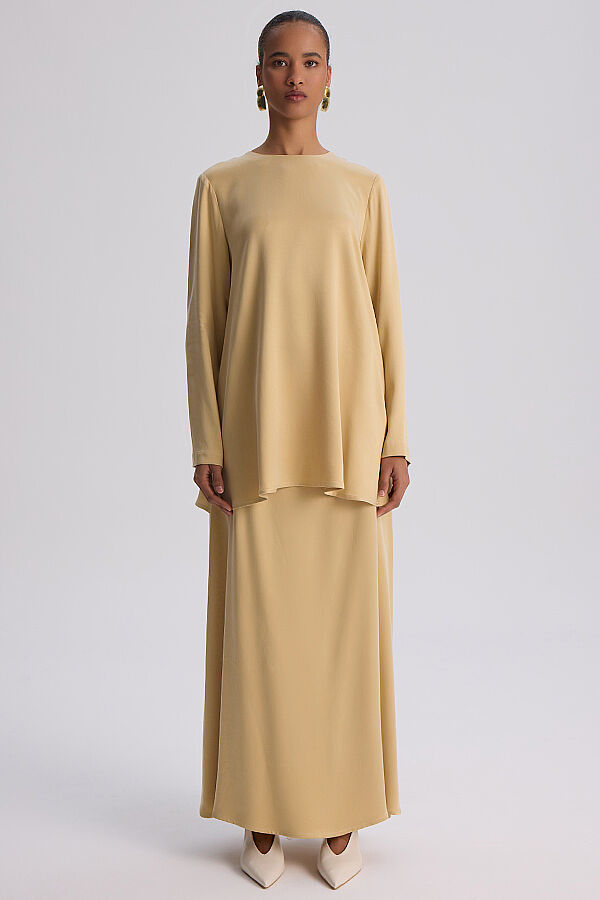 A Kesim Yuvarlak Yaka Şık Tunik Craft - 5