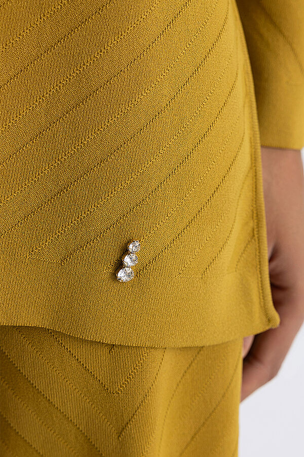 Zigzag Desenli Bol Paça Pantolon Olive - 5