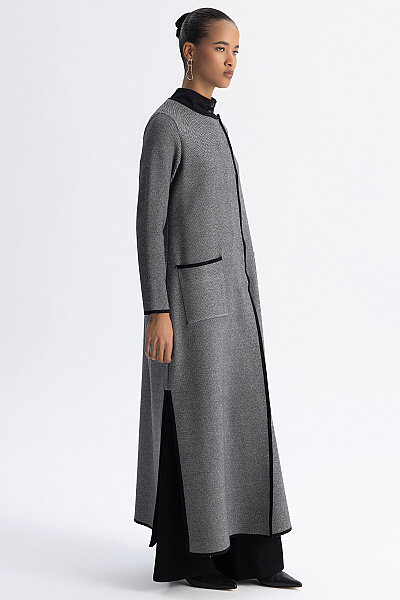 Düz Renk Geniş Paça Touch Me Pantolon Siyah - 4