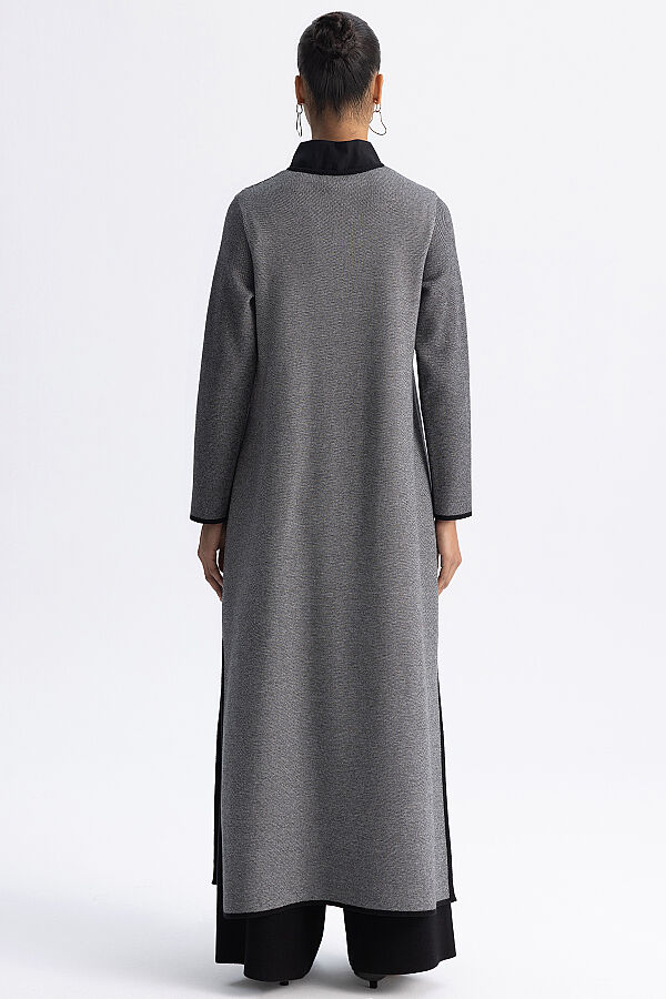 Düz Renk Geniş Paça Touch Me Pantolon Siyah - 9