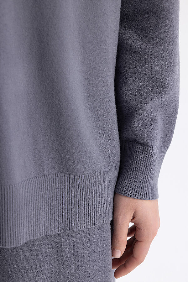 Rahat Kesim Bol Paça Touch Me Pantolon Kurşun - 6