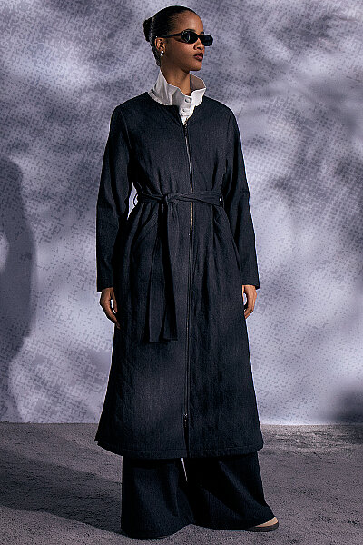 Geniş Paça Denim Pantolon Siyah - 4