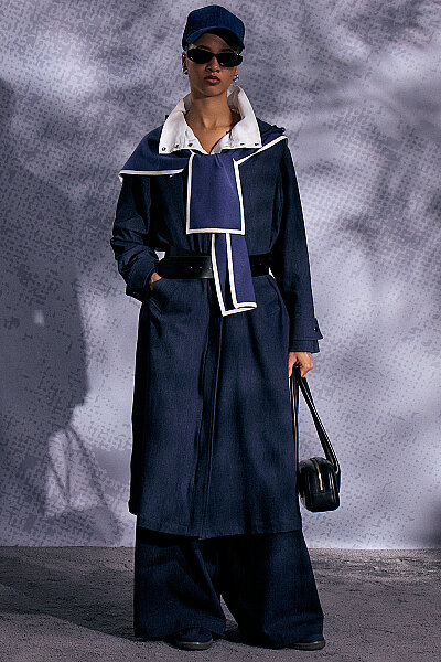 Geniş Paça Denim Pantolon Lacivert - 2