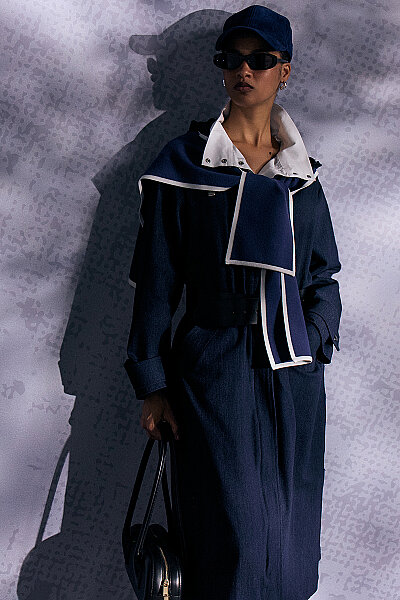 Geniş Paça Denim Pantolon Lacivert - 12