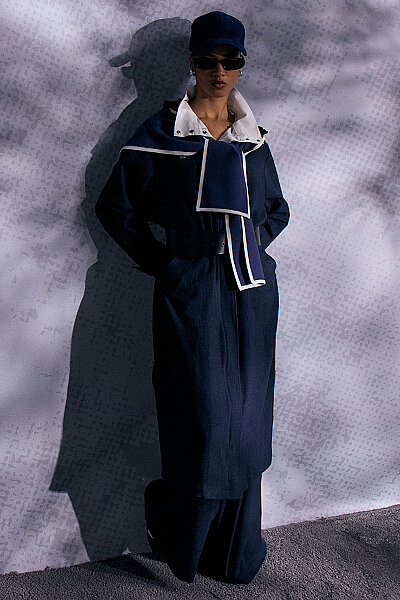 Geniş Paça Denim Pantolon Lacivert - 15
