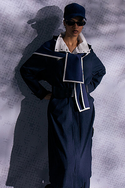 Geniş Paça Denim Pantolon Lacivert - 16