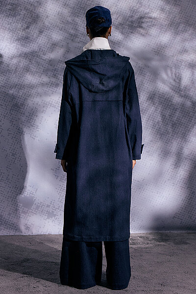 Geniş Paça Denim Pantolon Lacivert - 23