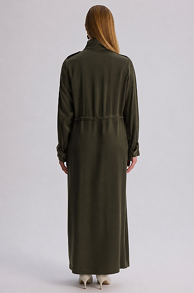 Geniş Paça Klasik Pantolon Haki - 4