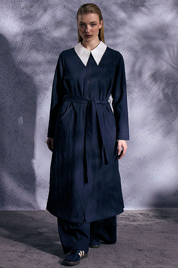 Triko Astarlı Denim Kap Lacivert - 3