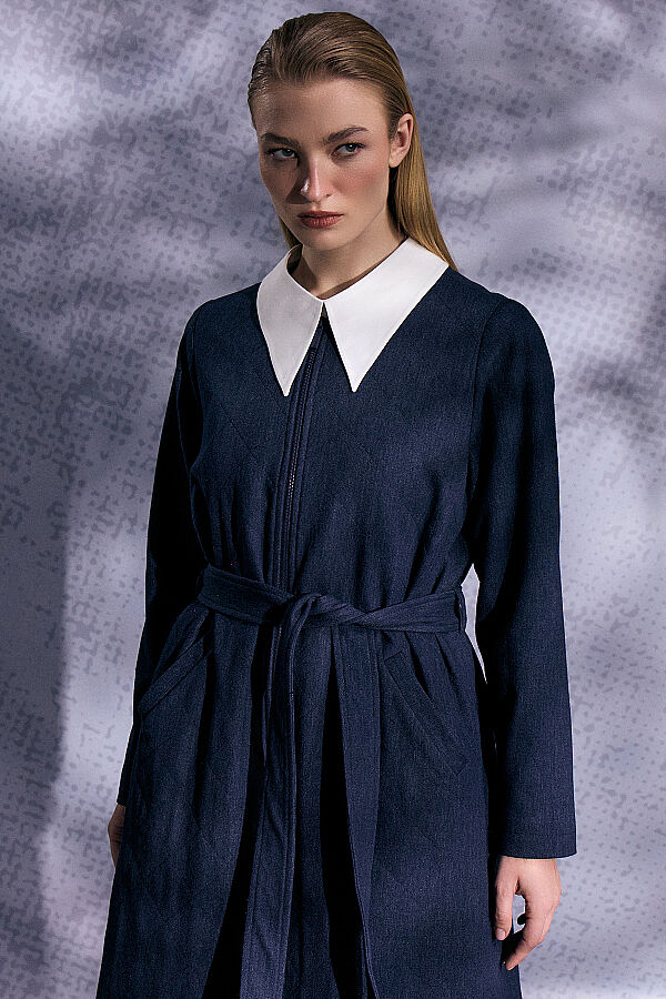 Triko Astarlı Denim Kap Lacivert - 5
