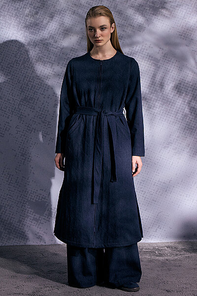 Triko Astarlı Denim Kap Lacivert - 7