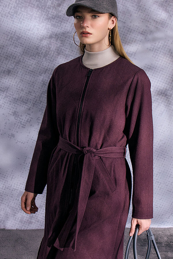 Triko Astarlı Denim Kap Bordo - 4