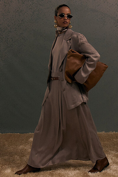 Modern Siluetli Blazer Ceket Vizon - MISS DALIDA (1)