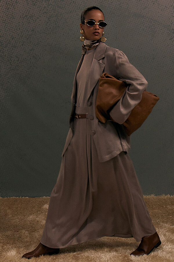 Modern Siluetli Blazer Ceket Vizon - 2