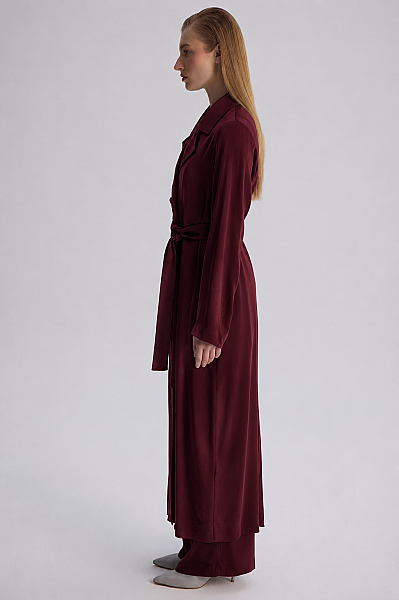 Elegant Kesim Uzun Kap Bordo - MISS DALIDA (1)