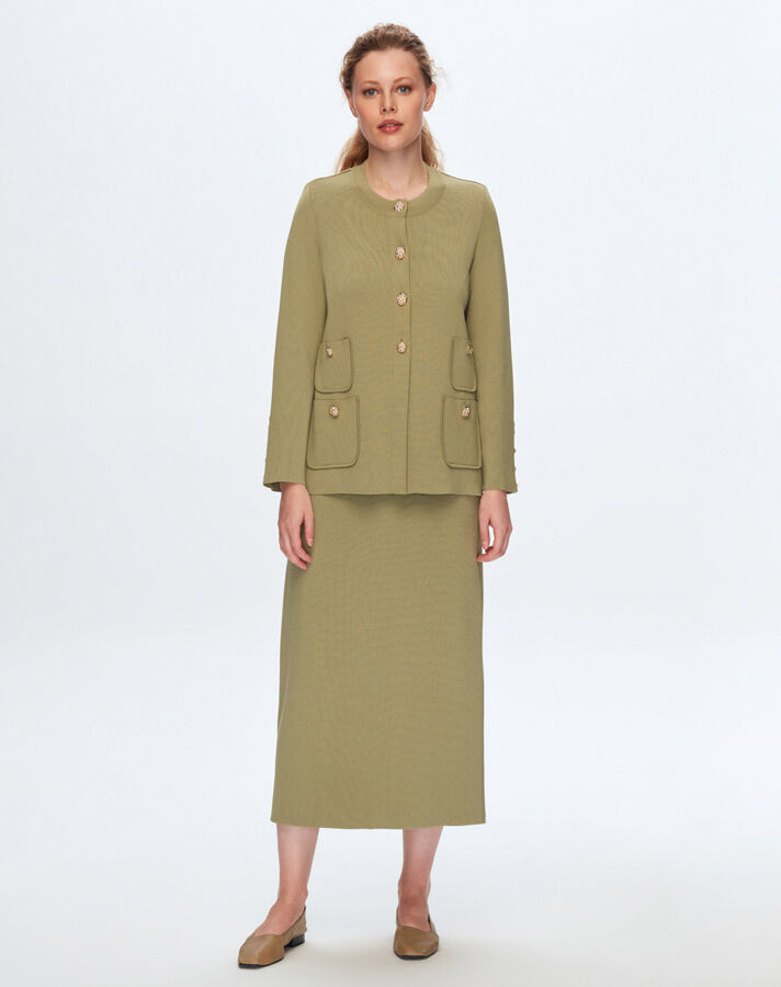 T24K-2010 A Cut Pencil Skirt - 6
