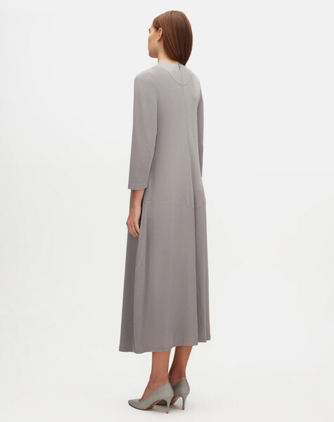 A Cut Round Neck Dress - 4