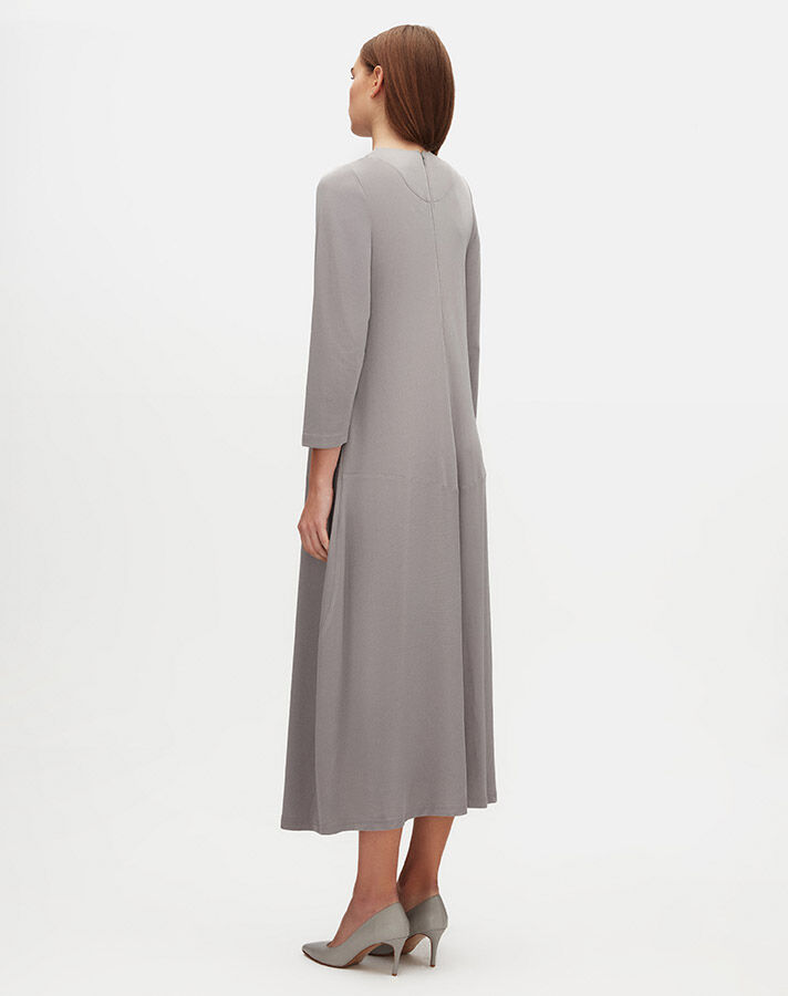 A Cut Round Neck Dress - 4