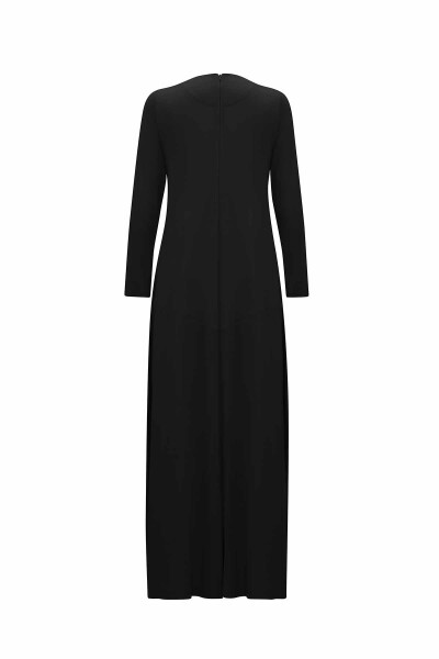 A Cut Round Neck Dress - 7