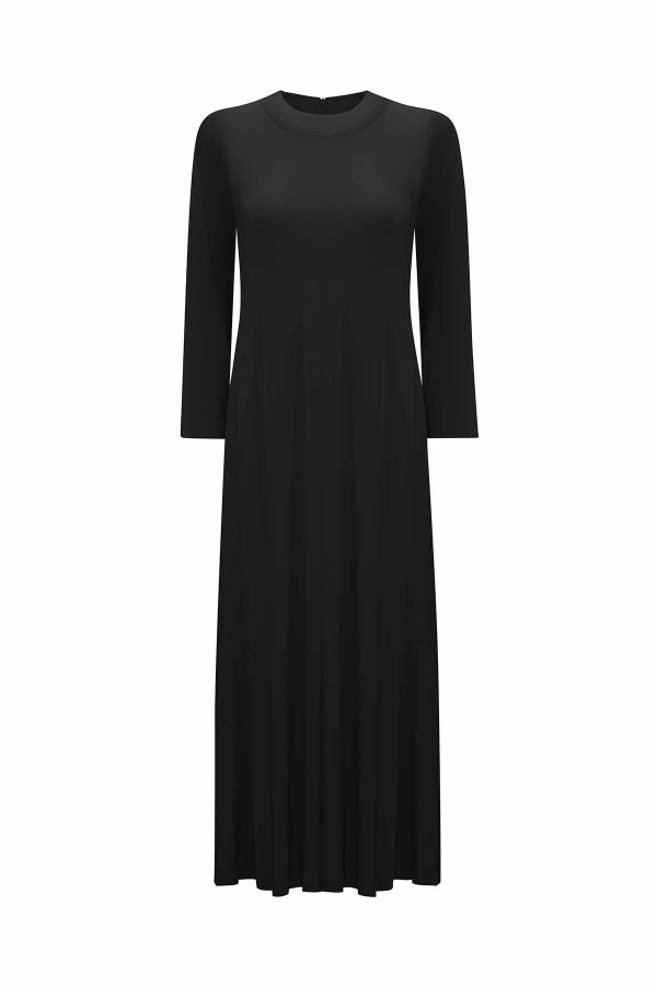 A Cut Round Neck Dress - 6
