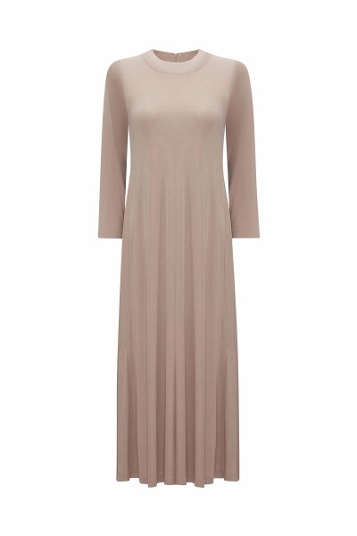 A Cut Round Neck Dress - 1