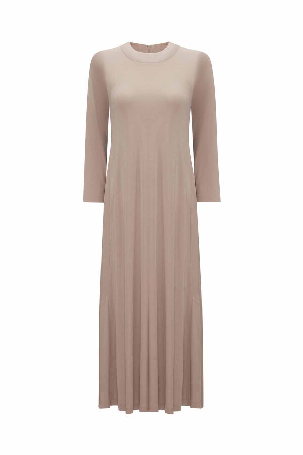 A Cut Round Neck Dress - 1