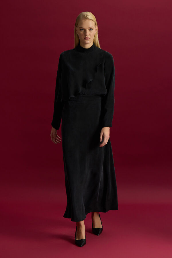 A-Line Cupro Skirt - 3