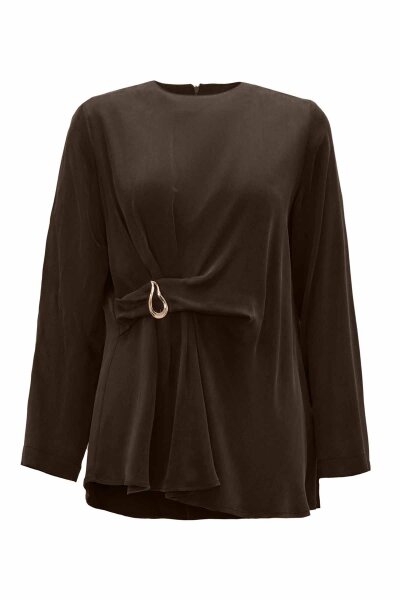 Solid Color Tunic with Accessory Detai 