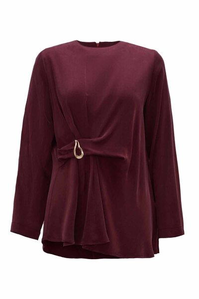 Solid Color Tunic with Accessory Detai 