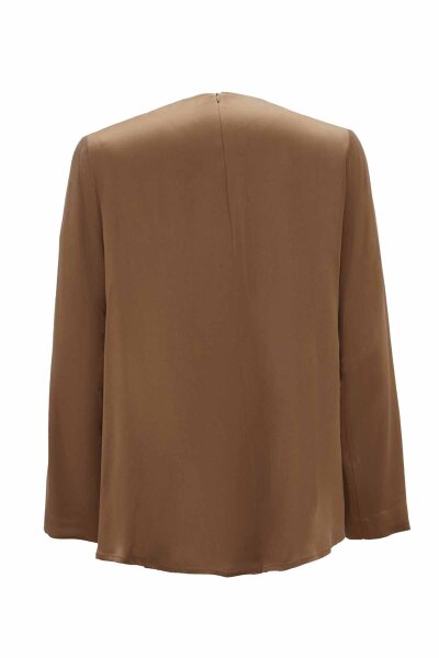 Accessory Detailed Solid Camel Tunic - 2