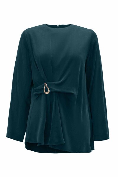 Solid Color Tunic with Accessory Detai 