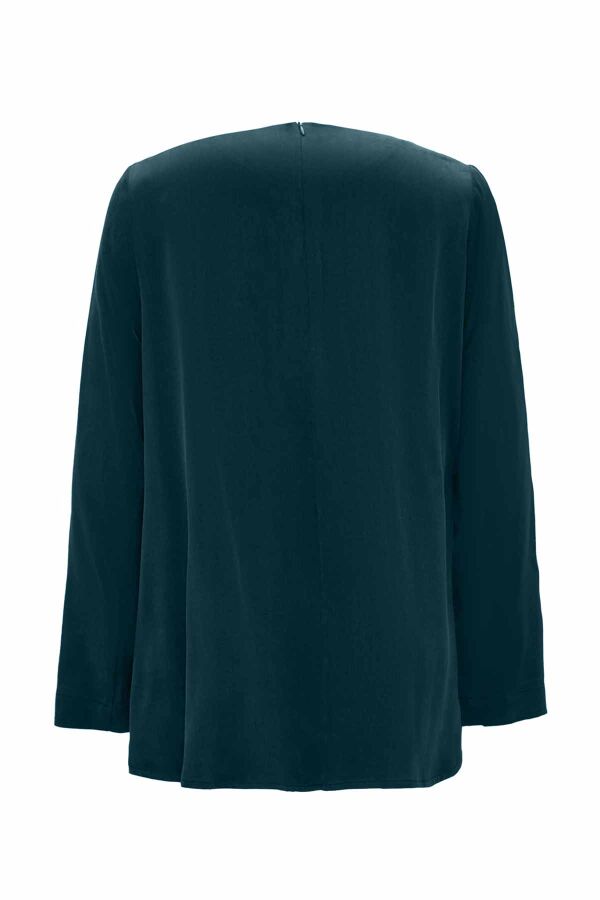 Solid Color Tunic with Accessory Detai - 2