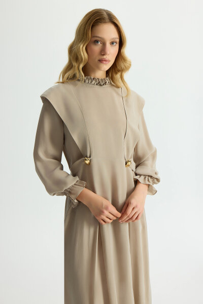 Cupro Dress with Accessory Details - 2