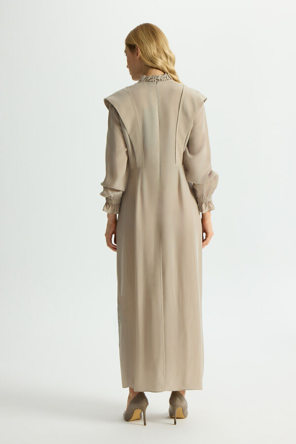 Cupro Dress with Accessory Details - 4