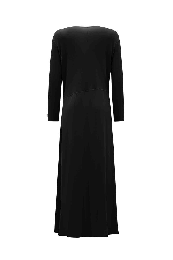 Asymmetrical Cut Knit Cupro Dress - 2