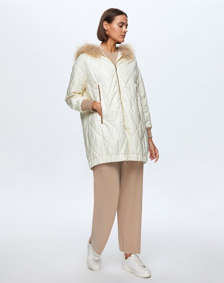 T24K-8015 Diamond Shearling Coat - 8