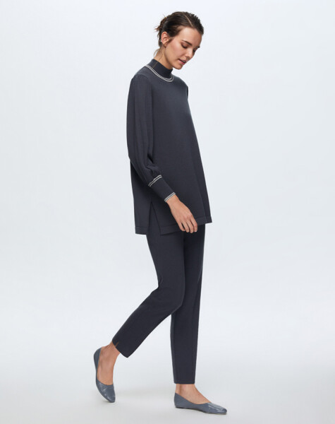 T24K-6007 Balloon Sleeve Knitwear Tunic - 4