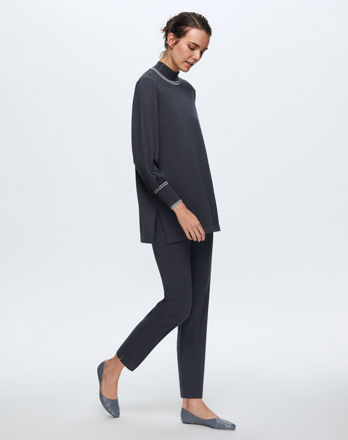 T24K-6007 Balloon Sleeve Knitwear Tunic - 4