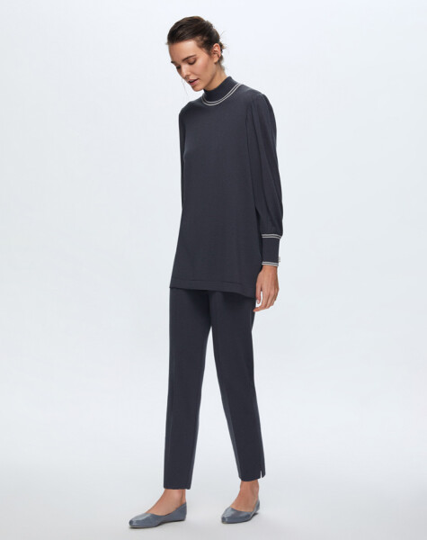 T24K-6007 Balloon Sleeve Knitwear Tunic - 5