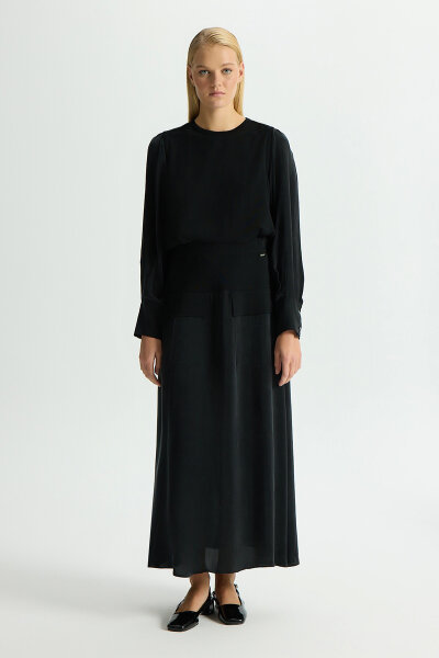 Balloon Cupro Sleeve Knit Tunic - 3