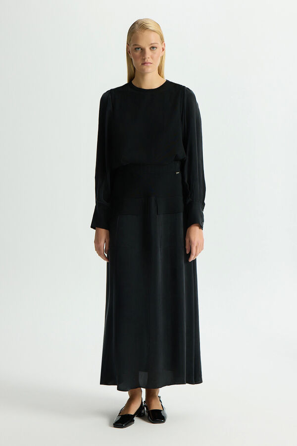 Balloon Cupro Sleeve Knit Tunic - 3